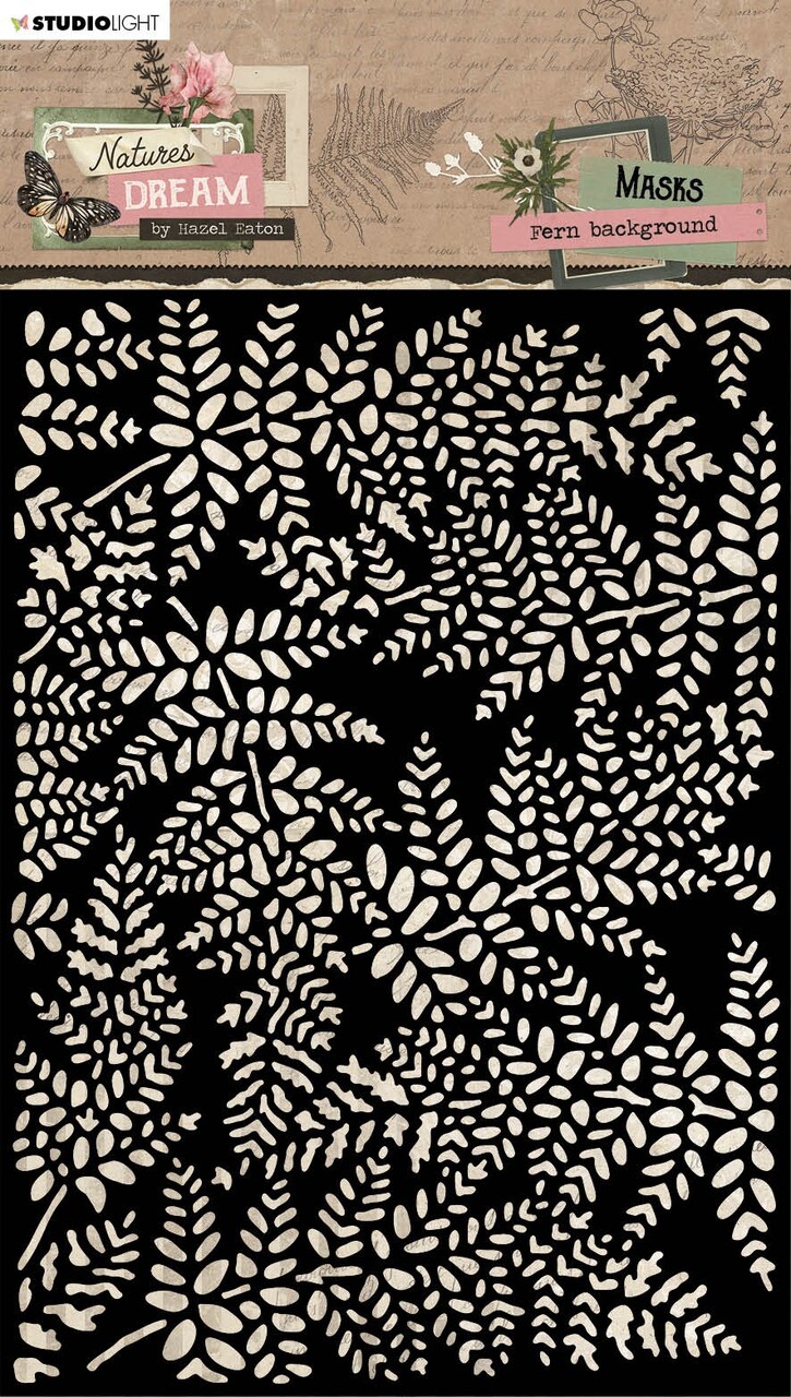 Studio Light HEN Natures Dream 5.9"X8.25" Stencil-Nr. 238, Fern Background